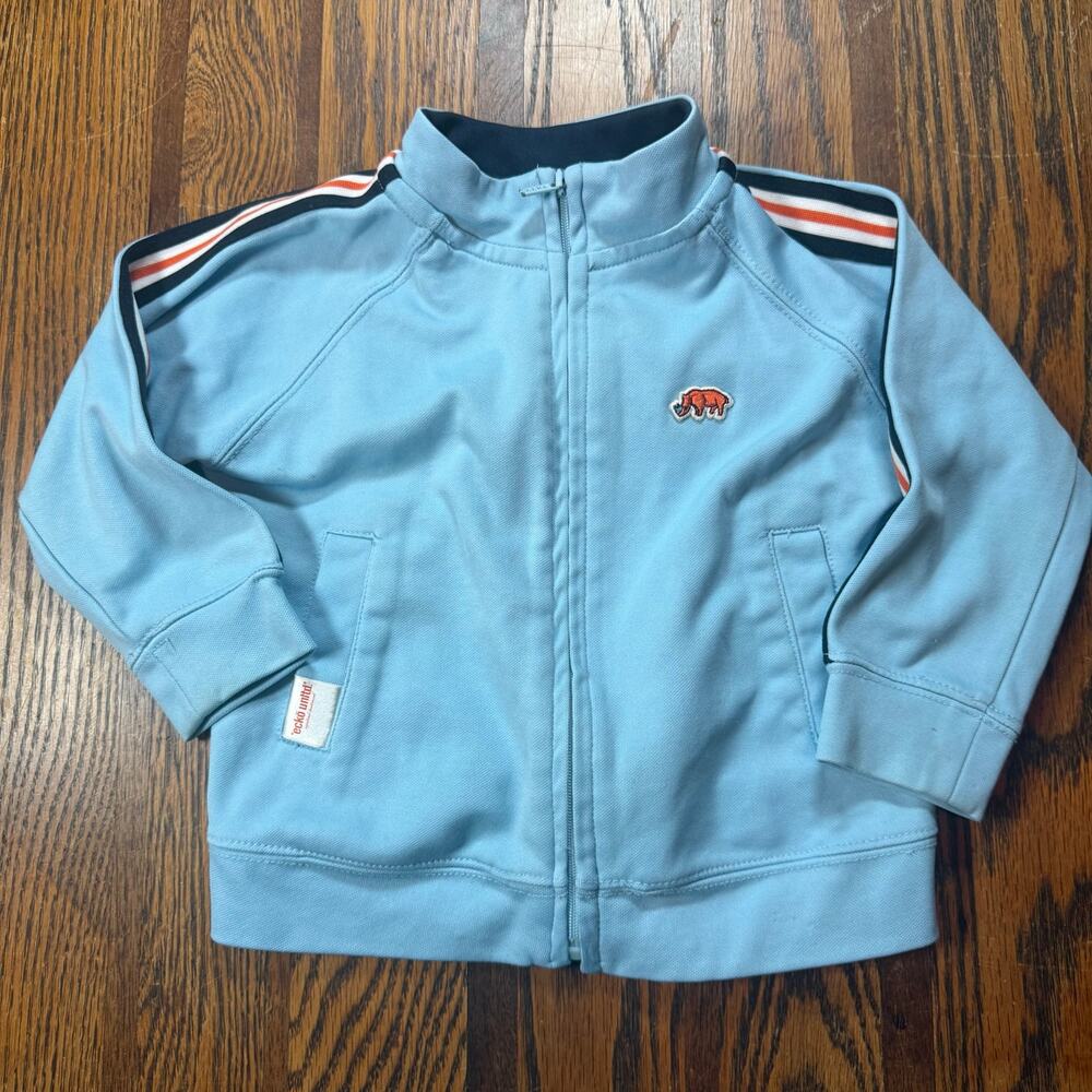 Vintage Ecko Unltd Y2K Light Blue Track Jacket Rhino Logo Baby Size 12 Months